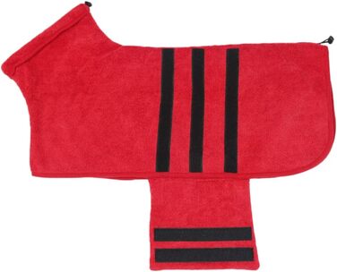 Рушник для собак з мікрофібри з застібкою-липучкою, швидковисихаючий, червоний XL
