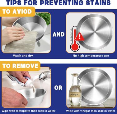 Набори мисок для котів Petdream з нержавіючої сталі, глибокі, з неслизькою основою, 6 шт.