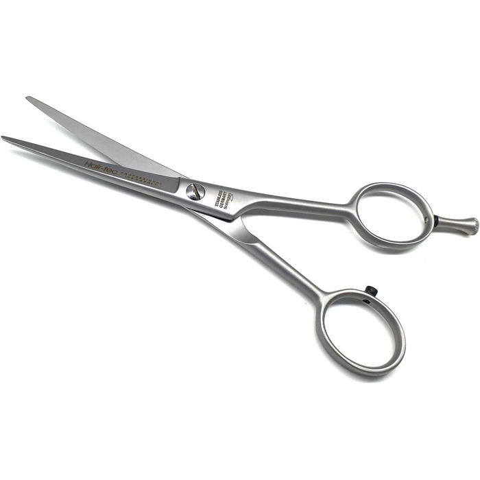 Професійна ножиця для собак, вигнута, SOLINGEN, з гачком, мікрозубці, 15 см