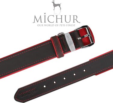 MICHUR Oleo Rot шкіряний нашийник для собак, коричневий, різні розміри