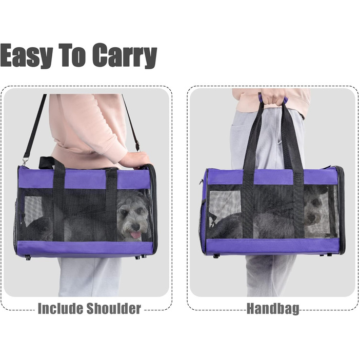 Транспортна переноска для собак та котів HITSLAM, складана, для подорожей, зелена (M)