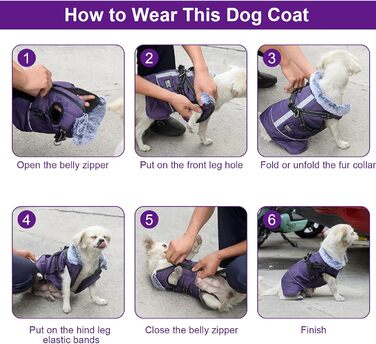 Водонепроникний теплий одяг для собак - зимова куртка з отвором для шлейки, для чихуахуа, французького бульдога, собак маленьких та середніх порід (11, 3)