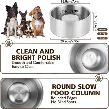 Миска для собак Slow Feeder з гелю, запобігає ковтання, великі миски для собак, аксесуари для собак, покращує травлення