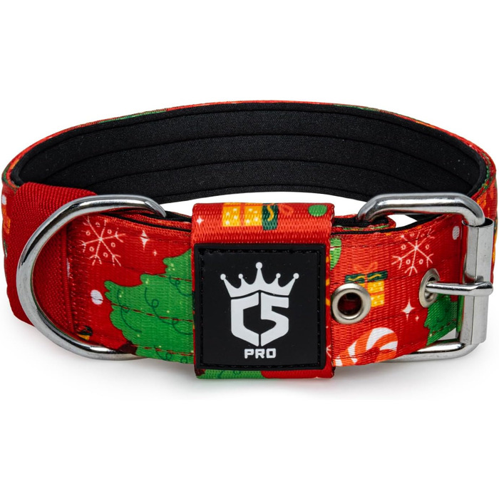 Тактичне нашийник для собак TSPRO, міцний нашийник з металевою застібкою, 3.8 см, регульований, для середніх та великих собак (зелений M), розмір M-H (регульований 40-48 см), зелений (M-H розмір (регульований 40-48 см), червоний)