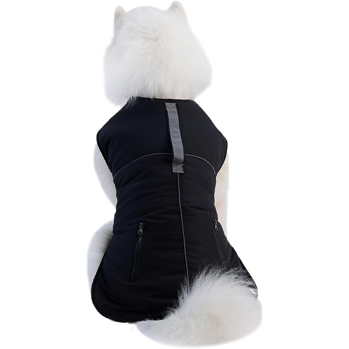 Зимова куртка для собак - тепла ізольована верхня частина тіла з м'якого флісу, вітронепроникний комплект одягу для собак середніх розмірів для прогулянок у холодну погоду (M)