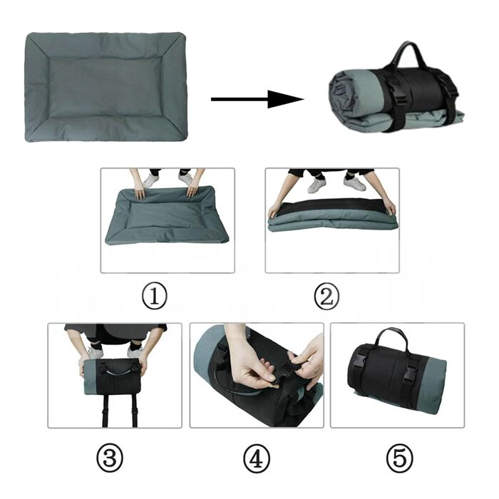 Водонепроникна підстилка для собак, ортопедичний килимок для собак, для дому та на вулицю, великі та середні породи (блакитний)