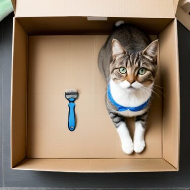 Гребінець для видалення ковтунів для собак та котів (2 шт.) - безболісний підшерстковий гребінець з функцією розпушування та витончення, для професійного грумінгу