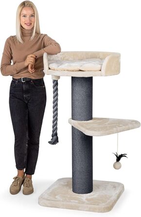 Дряпка для великих котів HAPPYPET Felix, 120 см, преміум-сизаль, стовпи 18 см, стійка для Мейн-кунів