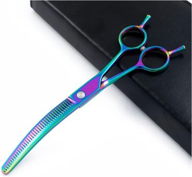 Ножиці для грумінгу домашніх тварин RWRAPS 7 дюймів, модель 'Райдужний рибка', для собак та котів, професійні