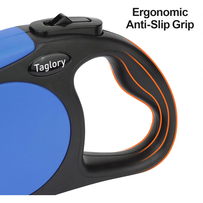 Висувна повід для собак середніх та великих порід до 45 кг, Taglory, 5 м, блакитний