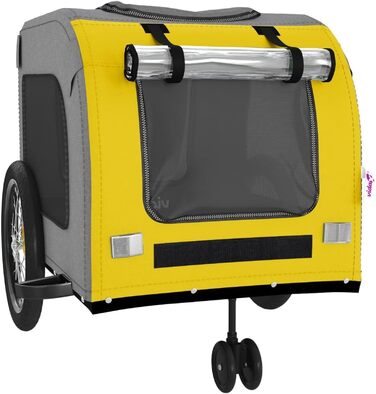 Причіп для велосипеда Gecheer для собак, 45 кг, жовто-сірий, 68 x 134 x 73 см