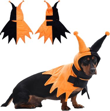 Костюм клоуна для собак Lelepet на Halloween, Cosplay, для свят, розмір M (XS, помаранчевий)