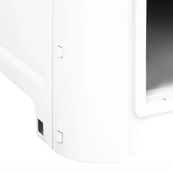 Буда для собак з поліпропілену, 59x75x66 см, сіро-біла