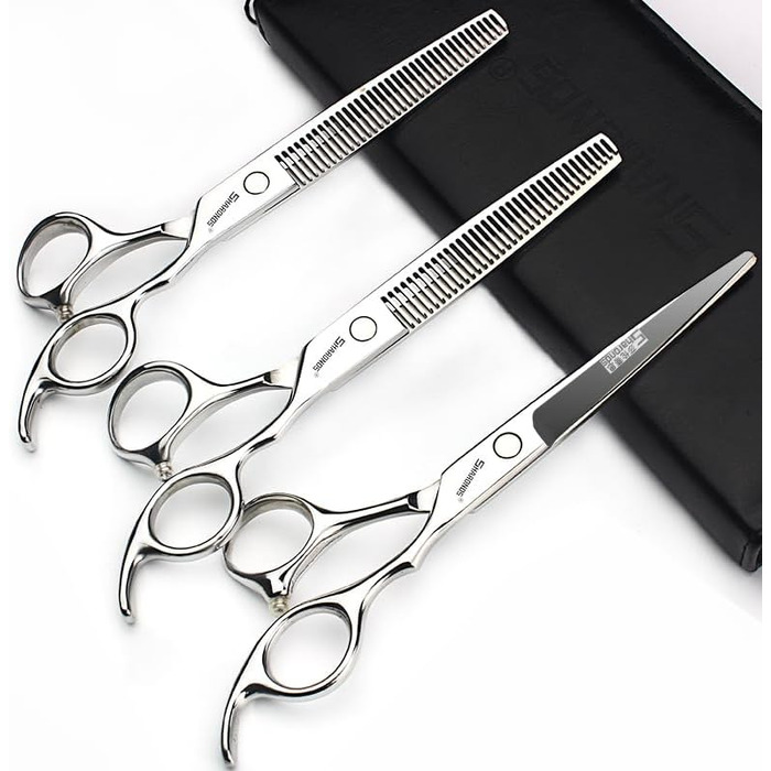 Професійні ножиці для волосся 7 дюймів з нержавіючої сталі 440C (набір для стрижки та проріджування)