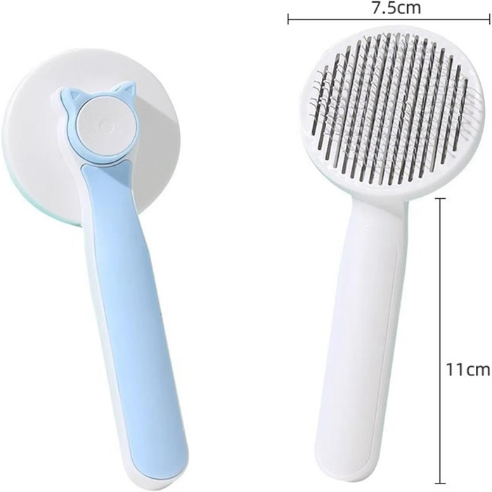 Щітка для котів Baoblaze 3X, гребінець для догляду за собаками, видалення відмерлої шерсті, щітка для собак, самоочисна висмикувана щітка для тварин