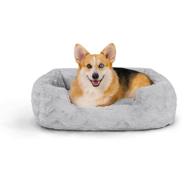 Лежак для собак Best Friends by Sheri Soothe & Snooze Lounge Lux, прямокутний, memory foam, сірий, 76x51 см, середній, праний