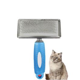 Преміум щітка для грумінгу собак, для малих та великих порід, видаляє шерсть, синій колір