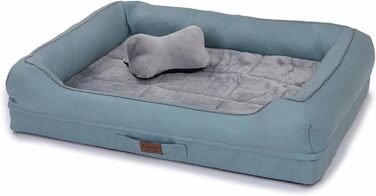 Лягушкове ліжко для собак Raikou з знімним подушкою, м'яке та миється – місце для сну, подушка для собак, собаче ліжко, килимок для собак - високоякісне ліжко для тварин для вашого вірного друга. (Блакитний, 80 * 60 * 7 см)