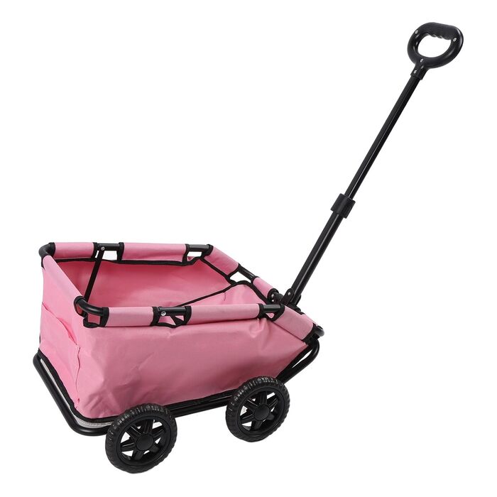 Візок для собак до 12,9 кг, універсальний для собак та котів, складаний, 4 колеса