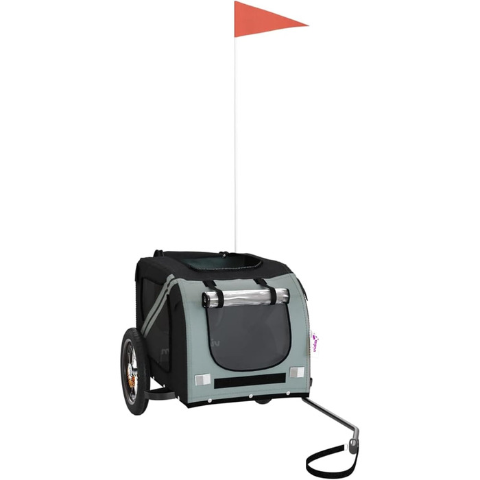 Фahrradanhänger ARKEM: Причіп для велосипеда, для собак, сірий та чорний, Oxford-Gewebe, залізо