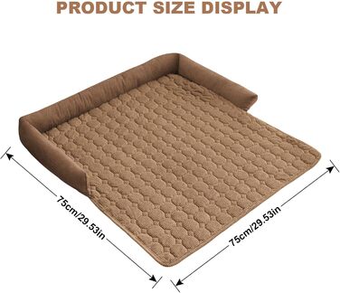 Захисний чохол на диван для тварин LiveGo: м'яка, миюча, антиковзаюча, 70x70x12 см, колір кавовий