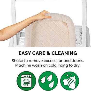 FurHaven Лежанка для собак великих та середніх порід, Sherpa-Fleece, розмір L, 91 x 58 x 7 см, кремовий колір