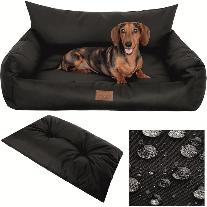 Крісло-ліжко для собак та котів - чорне, 63x48 см