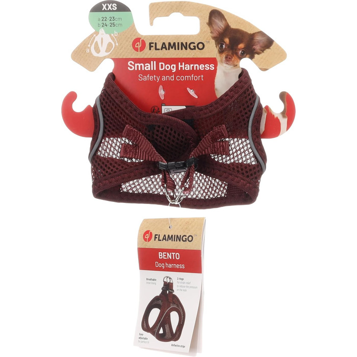 Шлейка для собак середнього розміру Flamingo Step&Go Bento (фіолетовий, XXS)