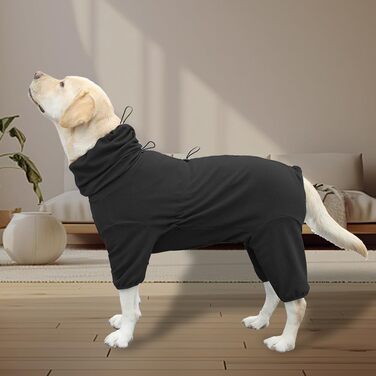 Піжама для собак великих і надвеликих порід, розтяжна, для дорослих собак, 6XL, чорний колір