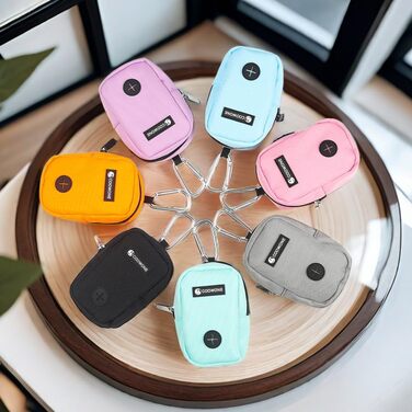 Сумка для ласощів та пакетиків для вигулу собак COOWONE, рожевий колір, з дозатором пакетиків