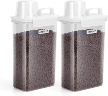 Контейнер для корму для тварин Nobleza, 2.5L, відро для корму для собак та котів з мірним стаканчиком