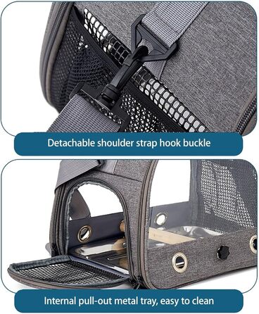 Переносна переносна сумка-переноска для птахів, клітка для подорожей для колібрі, папуг, сірих птахів