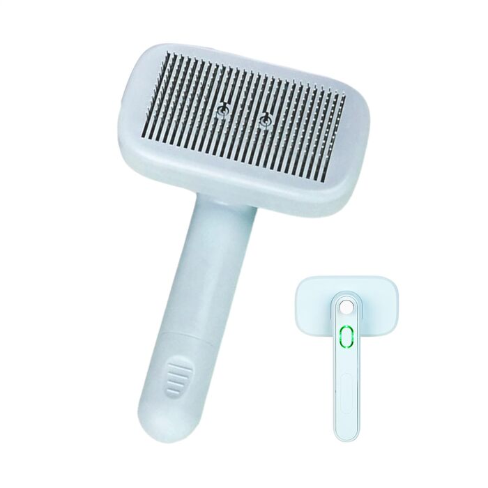 Щітка для собак проти випадання шерсті | Самоочисна щітка для тварин | Антистатична, для видалення підшерстка | Розчісування, масаж, видалення ковтунів