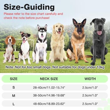 Світлодіодне нашийник для собак Leuchthalsband PcEoTllar, водонепроникний, 7 кольорів, регульований, для маленьких та великих собак, чорний (зелений, S)