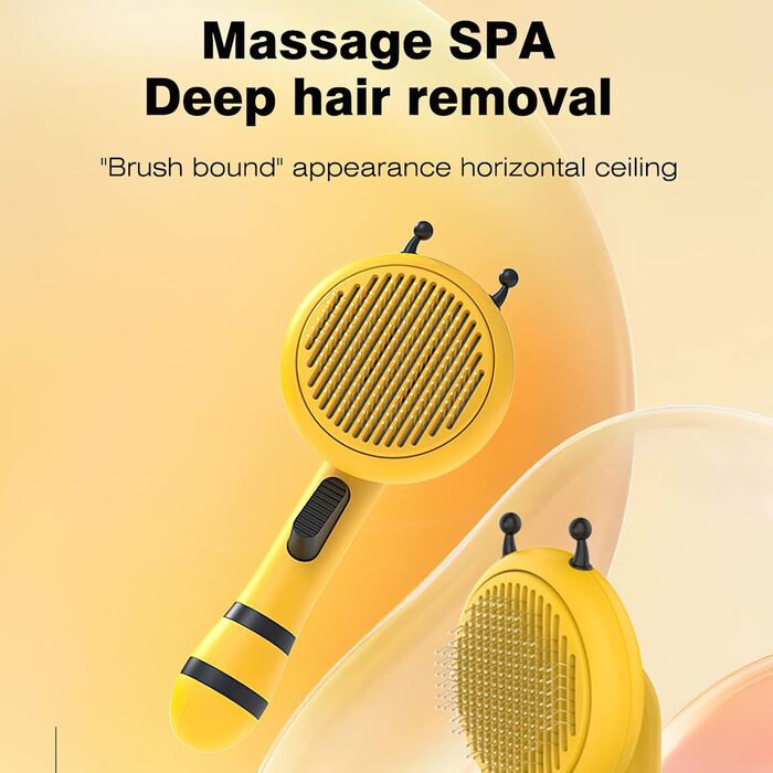 Бурштянна щітка для собак та котів: видаляє підшерсток, розплутує шерсть