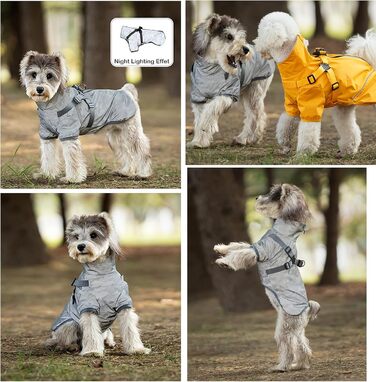 Водонепроникний дощовик для собак BT Bear, відбиваючий, сірий/камуфляж, розмір XXL