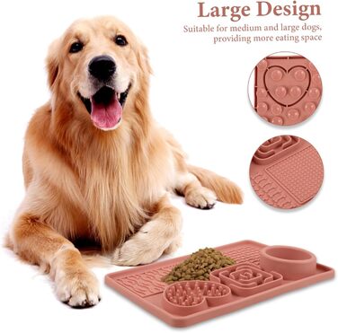 Килимок для собак та котів з присосками, повільне годування, силікон, килимок для тварин, проти швидкого поїдання
