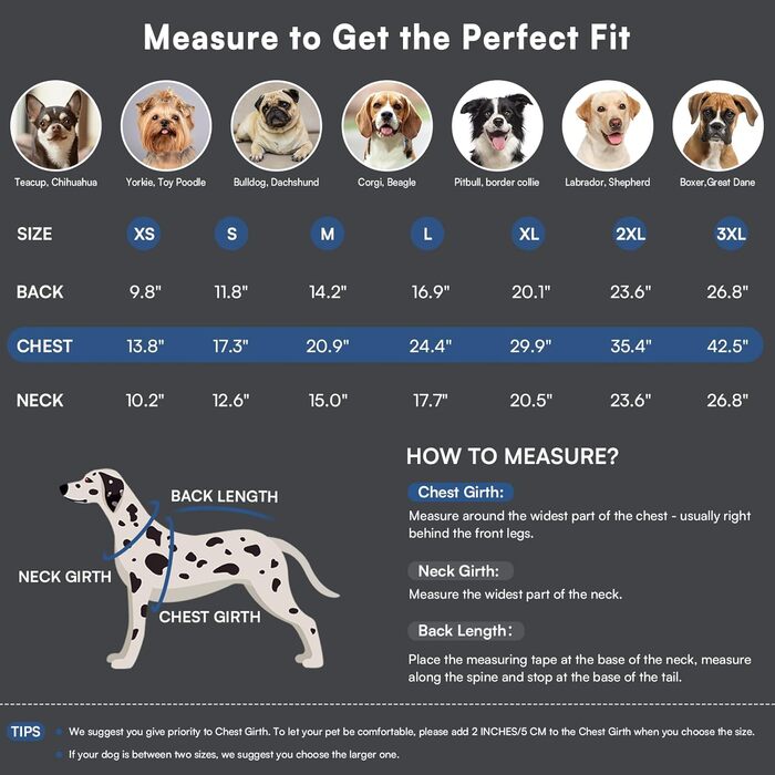 Зимовий теплий водонепроникний одяг для собак Queenmore, куртка для собак з шлейкою, 3-шарова, світловідбиваюча, для великих порід (лабрадор, хаскі, голден ретрівер) (Морська хвиля, 2XL) XXL Морська хвиля