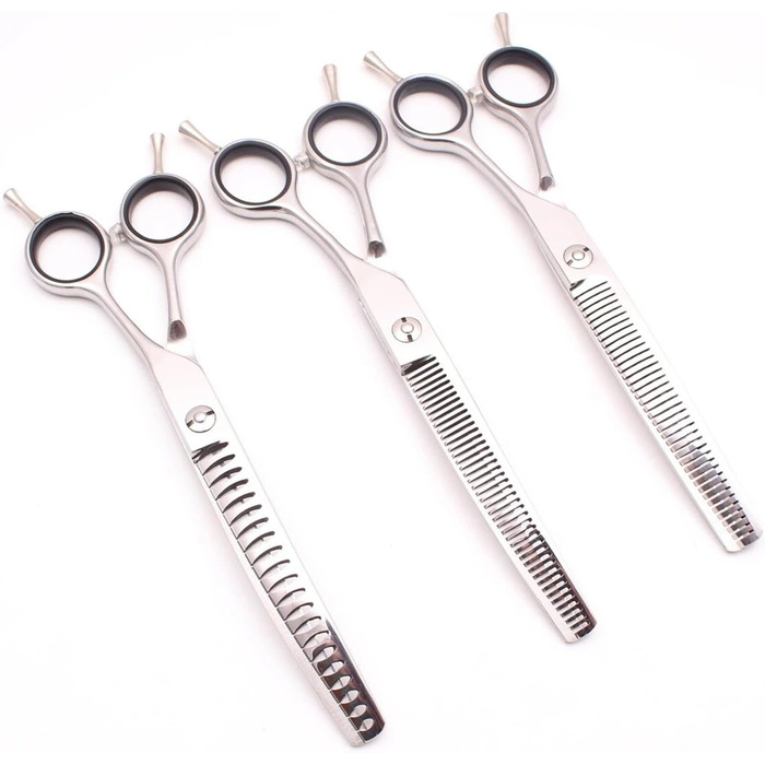 Ножиці для грумінгу собак та котів 7.0 дюймів, професійні ножиці для догляду за шерстю, ергономічна ручка (275-Chunker)