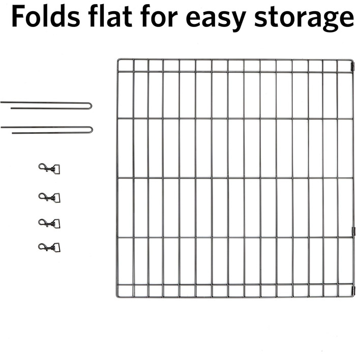 Розширювач для вольєру для тварин Midwest Homes for Pets | 2 панелі | Підходить для металевих вольєрів 60 см | Розмір: 60H x 120W см | В комплекті: 4 затискачі, 2 кілочки