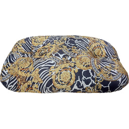 Овальне лежанка для тварин з велюру – М'яке ліжко для собак, не знімний чохол – Лежанка для котів та собак у стилі Animalier – Зроблено в Італії (Versus)