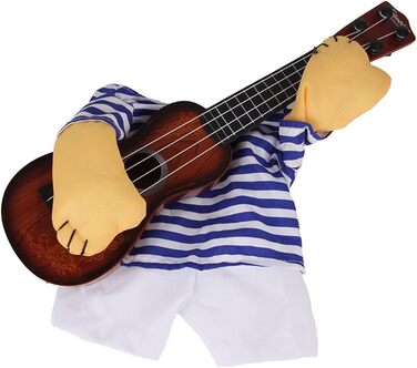 Костюм для собаки Ranvi: Гітарист, костюм для кота, карнавальний костюм для домашніх тварин, Хелловін, Новий рік, вечірка, Cosplay (L), синій, білий