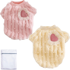 Теплий пуловер для кота з м'якої бавовни, рожевий котик, ростовка L (4-5 кг), з мішечком для одягу