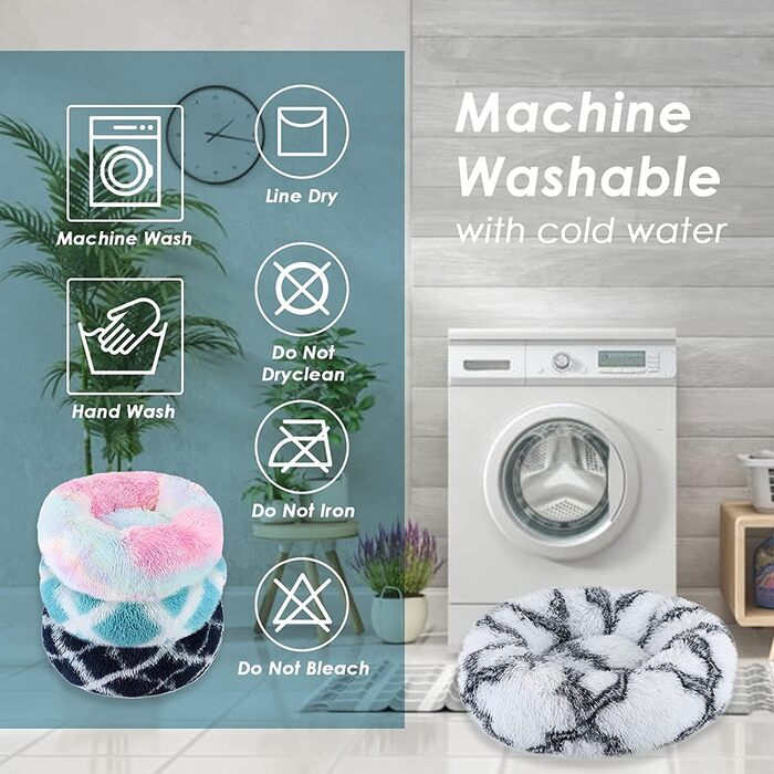 Килимок для кота та собаки 50x50 см, круглий, плюшевий, зручний, червоний. Підходить для маленьких собак та котів. Легко миється.