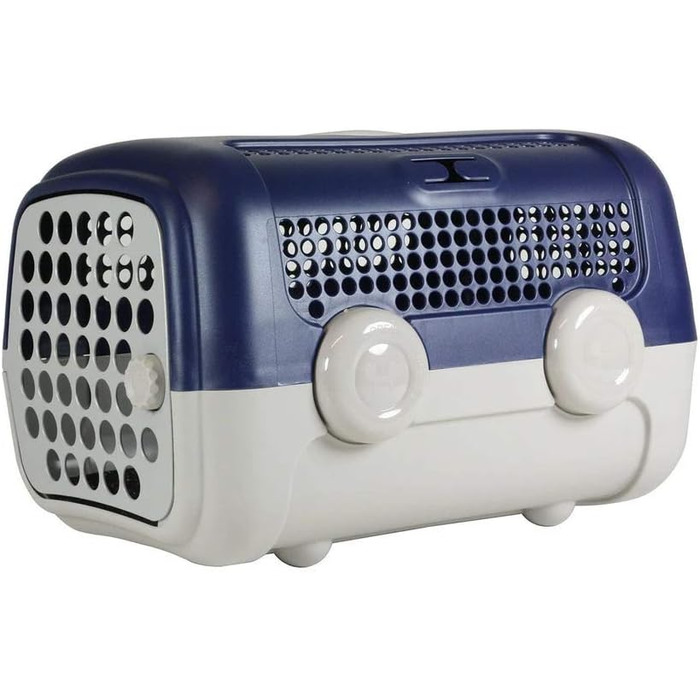 Транспортний бокс для собак та котів UNITED PETS A.U.T.O., міцний, виготовлений в Італії, зелений/бежевий, з гігієнічним килимком, 51 x 37 x 33 см