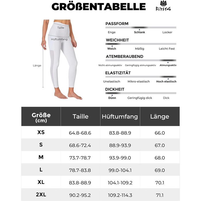 Легінси для верхової їзди для дівчаток FitT4 з силіконовими накладками, дихаючі та еластичні, для верхової школи та їзди на велосипеді (білий, S)