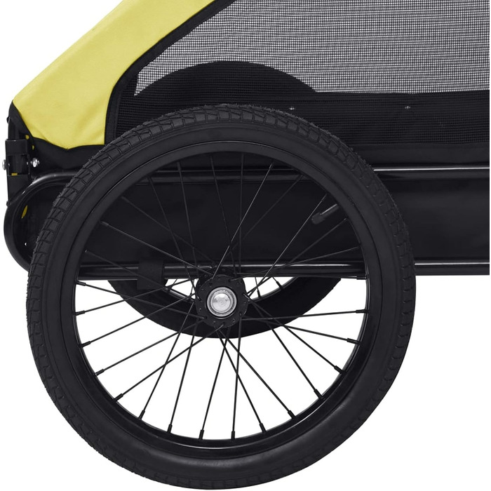 Фahrрадіантний причіп для велосипеда Tidyard: для собак, домашніх тварин, з функцією джоггінгу, складний, жовто-чорний