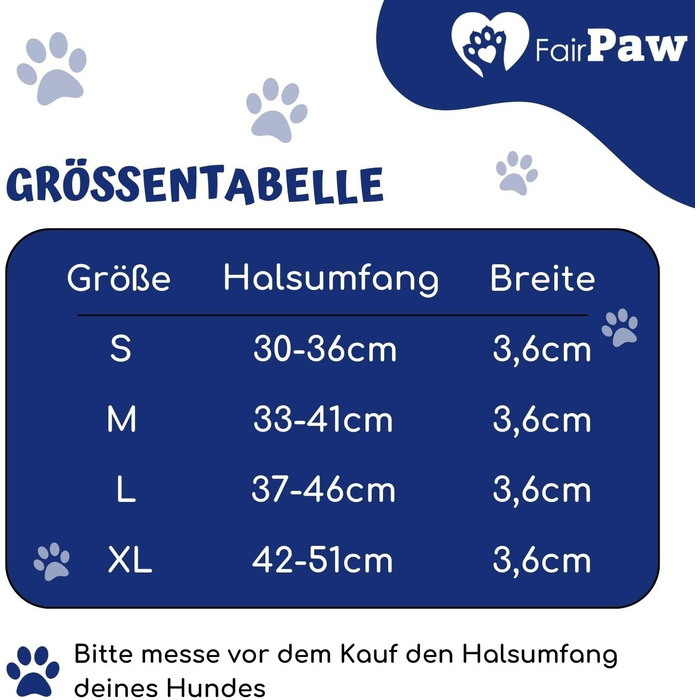 Широкий нашийник для собак FairPaw з паракорду, ручна робота, регульований, для середніх і великих собак, синій, L, екологічний