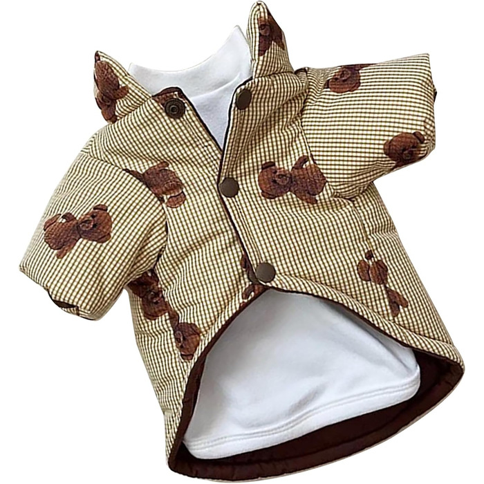 Теплий зимовий одяг для собак, куртка для холодної погоди, XS, жовтий