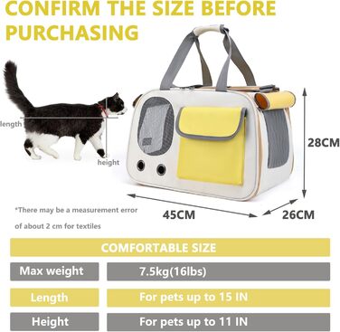 Транспортна переноска для котів та собак, складна, легка та міцна, сертифікована для авіаперевезень, з дихаючою сіткою та надійними застібками, ідеальна для подорожей (зелена)